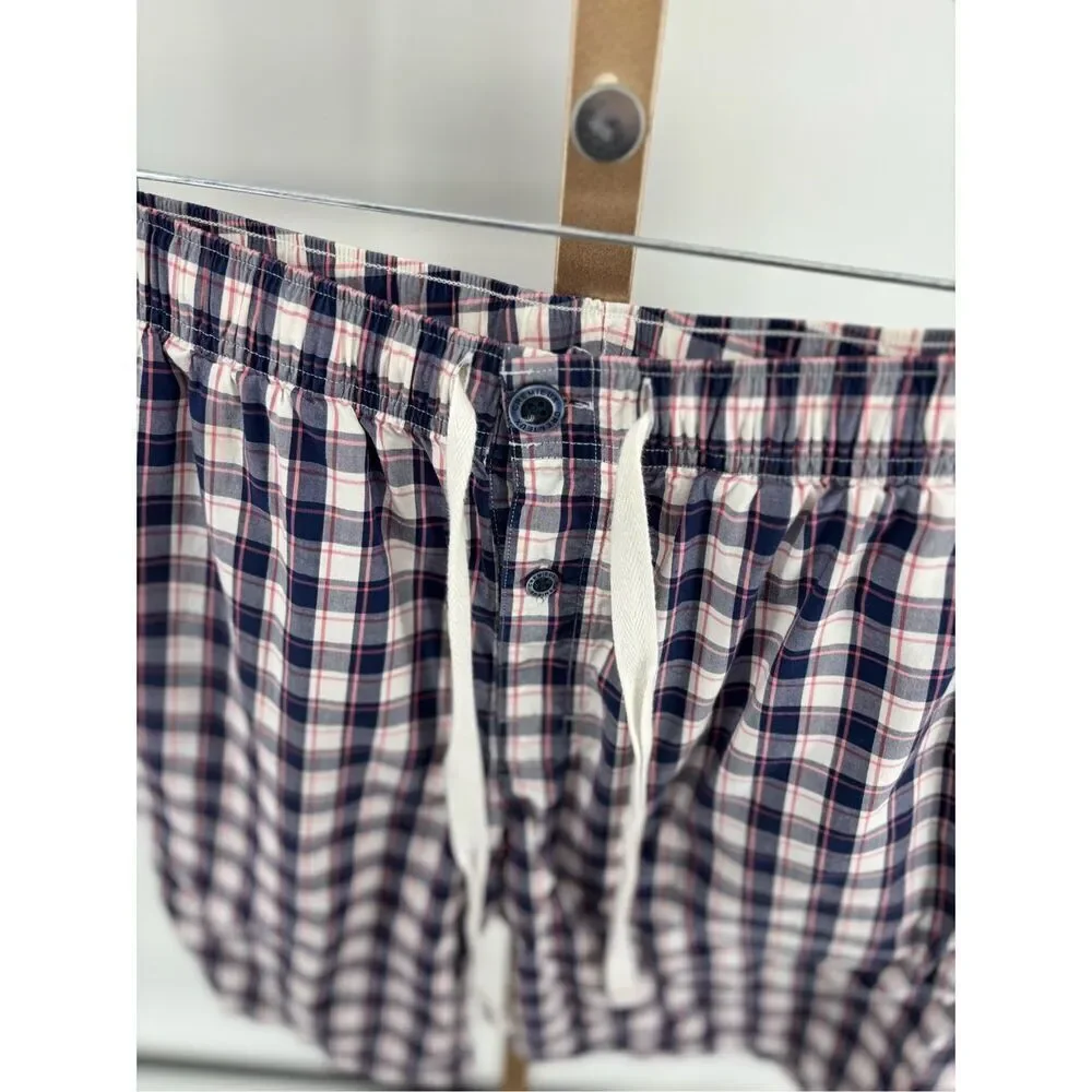 Cremieux Sleep Lounge Pajama Shorts Mens Medium 100% Cotton Plaid